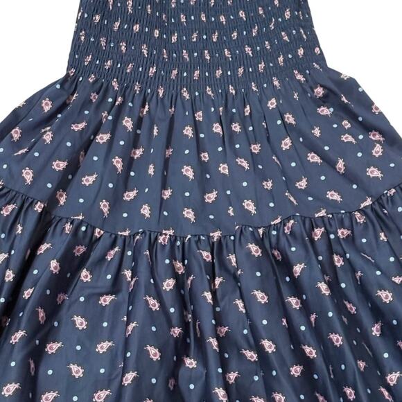NWT Kate Spade Dress - XS - Navy Blue Print - w/ Pockets & Optional Straps - Picture 10 of 12